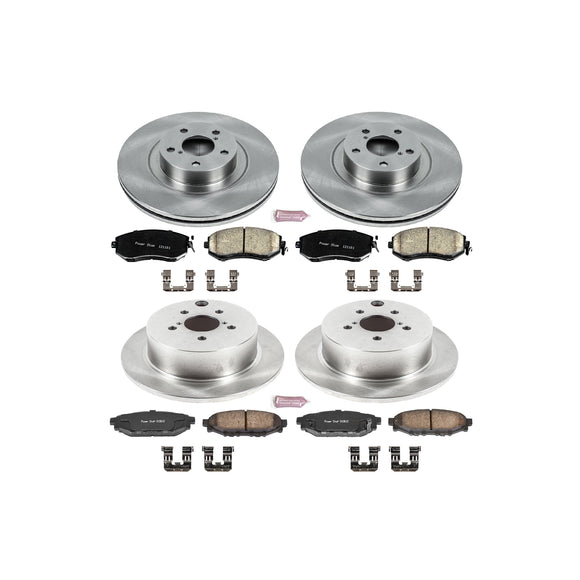 PowerStop OE Stock Replacement Low-Dust Ceramic Brake Pad and Rotor Kit