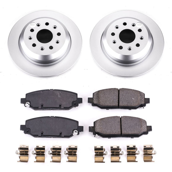 PowerStop Genuine Geomet Coated Rotor and Low-Dust Ceramic Brake Pad Kit