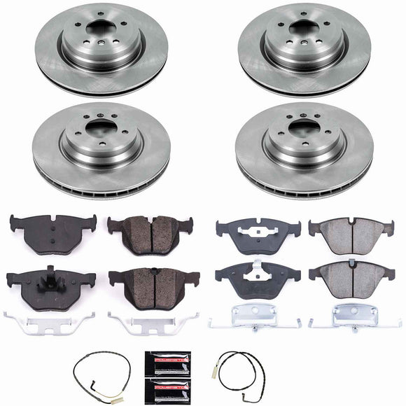 PowerStop OE Stock Replacement Low-Dust Ceramic Brake Pad and Rotor Kit