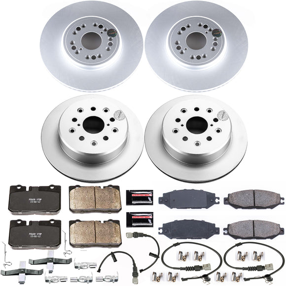 PowerStop Genuine Geomet Coated Rotor and Low-Dust Ceramic Brake Pad Kit