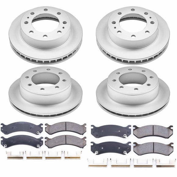 PowerStop Genuine Geomet Coated Rotor and Low-Dust Ceramic Brake Pad Kit