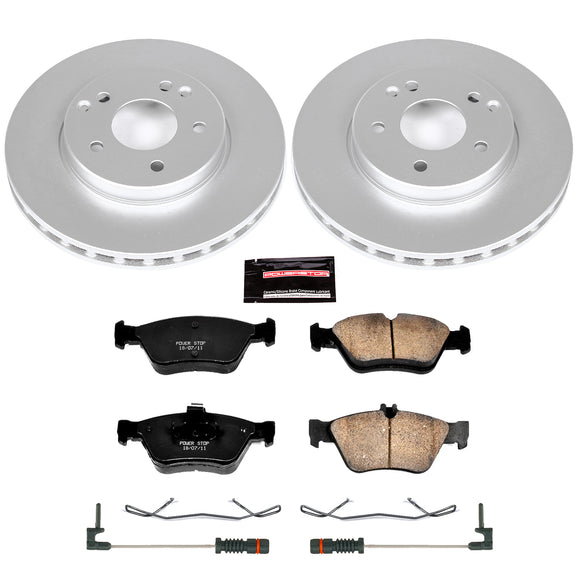 PowerStop Genuine Geomet Coated Rotor and Carbon-Fiber Ceramic Brake Pad Kit