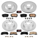 PowerStop Genuine Geomet Coated Rotor and Low-Dust Ceramic Brake Pad Kit