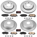 PowerStop Genuine Geomet Coated Rotor and Low-Dust Ceramic Brake Pad Kit