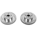 PowerStop Evolution Drilled Slotted Rotors Pair Front For Subaru Legacy