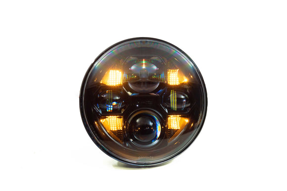 Sealed Beam: Morimoto Sealed7 2.0 (Black) (7in Round)
