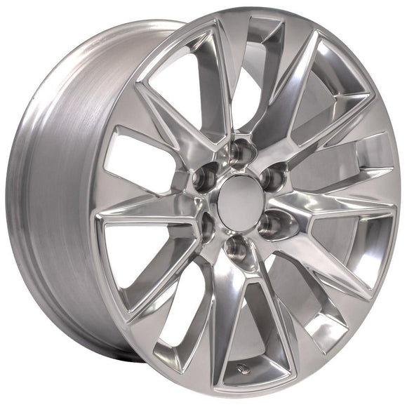 20" Replica Wheel CV26 Fits Chevrolet Silverado LTZ Rim 20x9 Polished Wheel