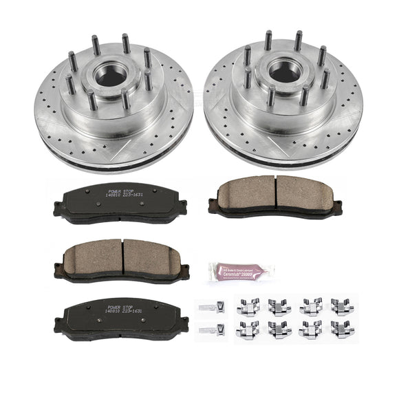 PowerStop Z23 Daily Driver Carbon-Fiber Ceramic Brake Pad and Drilled & Slotted
