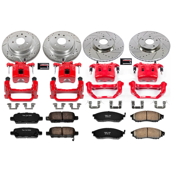 PowerStop Z23 Daily Driver Carbon-Fiber Ceramic Pads Drilled & Slotted Rotor & C