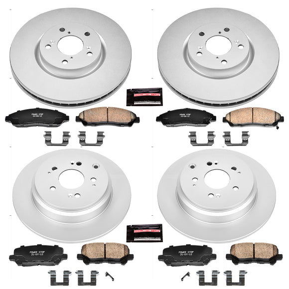 PowerStop Genuine Geomet Coated Rotor and Low-Dust Ceramic Brake Pad Kit