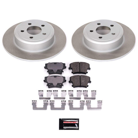 PowerStop Semi-Coated Rotor and Low-Dust Ceramic Brake Pad Kit
