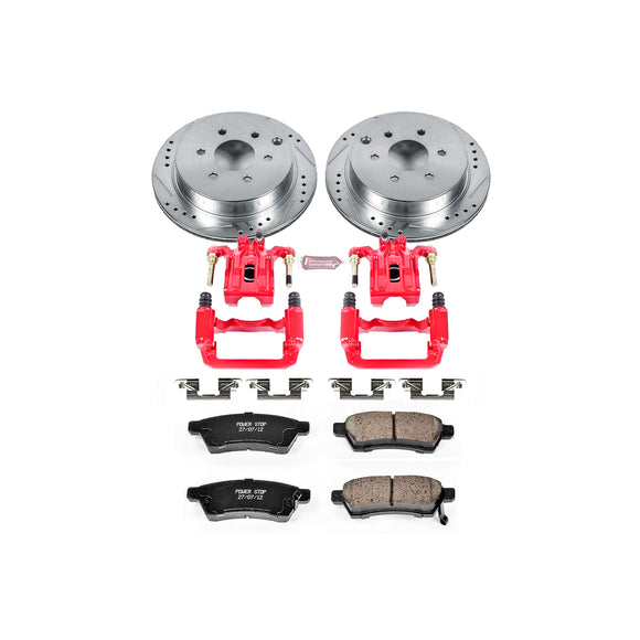 PowerStop Z23 Daily Driver Carbon-Fiber Ceramic Pads Drilled & Slotted Rotor & C