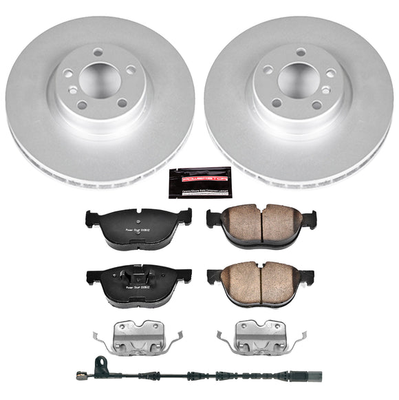 PowerStop Genuine Geomet Coated Rotor and Carbon-Fiber Ceramic Brake Pad Kit