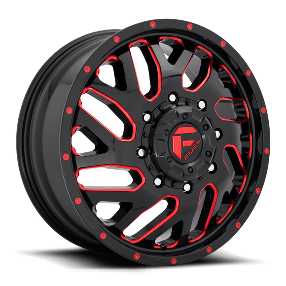 20x8.25 Fuel Off-Road D656 Triton Gloss Black Red 8x165.1 ET105 Wheel