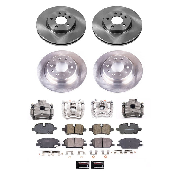 PowerStop OE Stock Replacement Low-Dust Ceramic Brake Pad, Rotor and Caliper Kit