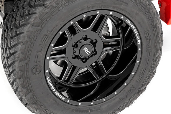 Rough Country 92 Series Wheel Machined Gloss Black 20x12 8x6.5-44 Wheel Rim