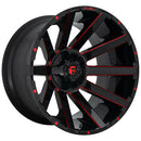 20x9 Fuel Off-Road D643 Contra Gloss Black Red Tinted Clear 6x135 ET20 Wheel
