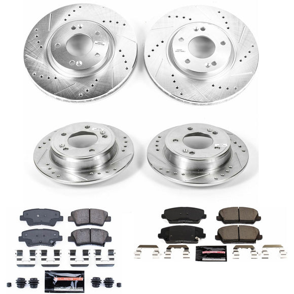 PowerStop Z23 Daily Driver Carbon-Fiber Ceramic Brake Pad and Drilled & Slotted