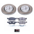 PowerStop Semi-Coated Rotor and Low-Dust Ceramic Brake Pad Kit