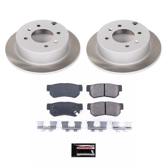 PowerStop Semi-Coated Rotor and Low-Dust Ceramic Brake Pad Kit