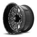 22x12 Hardrock Slammer XPosed Gloss Black Milled 5x150 ET-44 wheel/rim-3