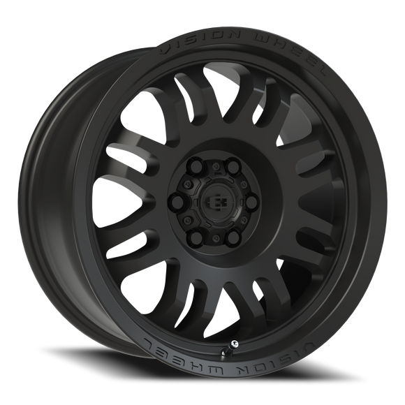 17x8.5 Vision 409 Inferno Satin Black 6x114.3 6x4.5 ET0 Wheel Rim