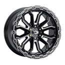 20x9 Vision 405 Korupt Gloss Black Milled Spoke Wheel 6x139.7 ET0 CB78.1