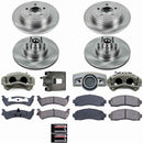 PowerStop OE Stock Replacement Low-Dust Ceramic Brake Pad, Rotor and Caliper Kit