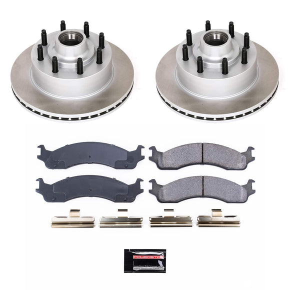 PowerStop Semi-Coated Rotor and Low-Dust Ceramic Brake Pad Kit