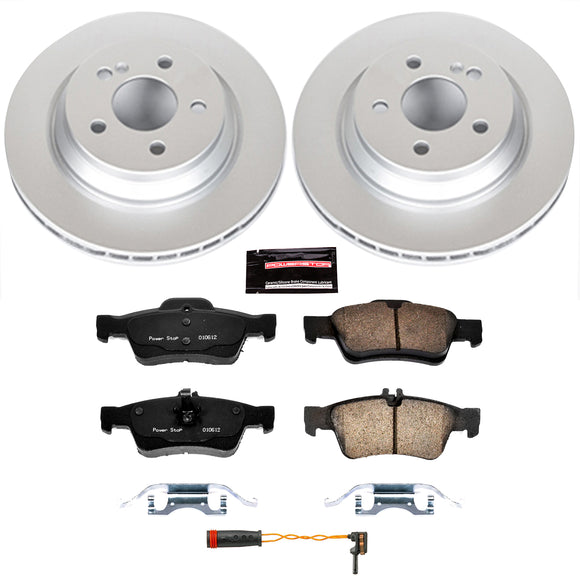 PowerStop Genuine Geomet Coated Rotor and Carbon-Fiber Ceramic Brake Pad Kit