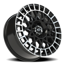 17x8.5 Vision 349 Savage Gloss Blk Machined 5x5 (5x127) ET-24 wheel/rim