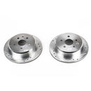 PowerStop Evolution Drilled Slotted Rotors Pair Rear For Lexus SC300