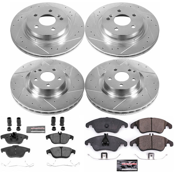 PowerStop Z23 Daily Driver Carbon-Fiber Ceramic Brake Pad and Drilled & Slotted