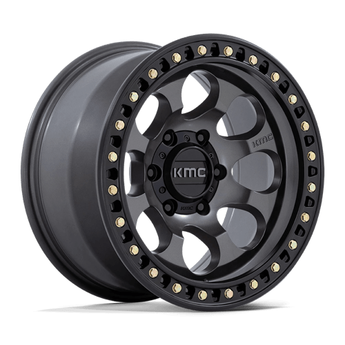 18X9 KMC KM550 Riot SBL Gray 5X127 5X5 ET18 Wheel Rim
