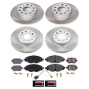 PowerStop Semi-Coated Rotor and Low-Dust Ceramic Brake Pad Kit
