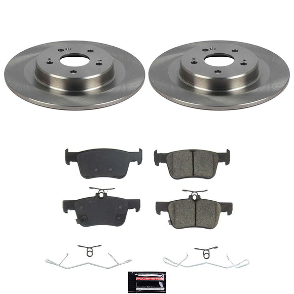 OE Stock Replacement Low-Dust Ceramic Brake Pad and Rotor Kit