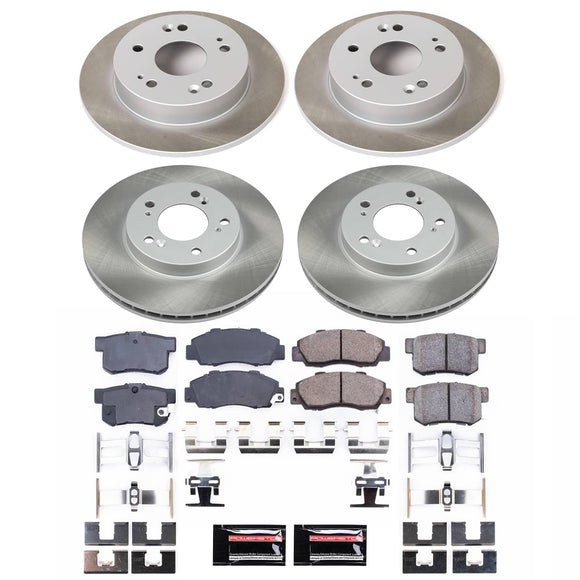 PowerStop Semi-Coated Rotor and Low-Dust Ceramic Brake Pad Kit