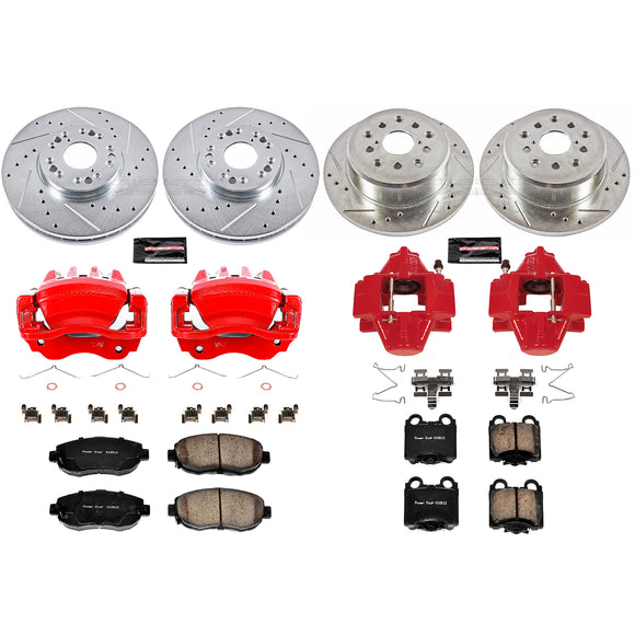 PowerStop Z23 Daily Driver Carbon-Fiber Ceramic Pads Drilled & Slotted Rotor & C