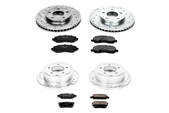 PowerStop Z23 Daily Driver Carbon-Fiber Ceramic Brake Pad and Drilled & Slotted