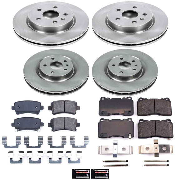 PowerStop OE Stock Replacement Low-Dust Ceramic Brake Pad and Rotor Kit