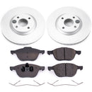 PowerStop Genuine Geomet Coated Rotor and Low-Dust Ceramic Brake Pad Kit