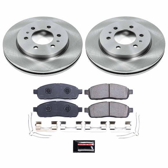 PowerStop OE Stock Replacement Low-Dust Ceramic Brake Pad and Rotor Kit