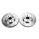 PowerStop Evolution Drilled Slotted Rotors Pair Front For Toyota Yaris