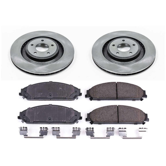 PowerStop OE Stock Replacement Low-Dust Ceramic Brake Pad and Rotor Kit