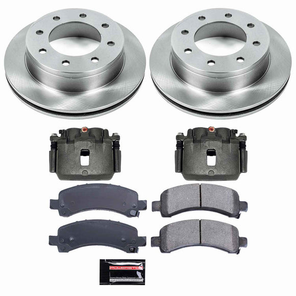 PowerStop OE Stock Replacement Low-Dust Ceramic Brake Pad, Rotor and Caliper Kit