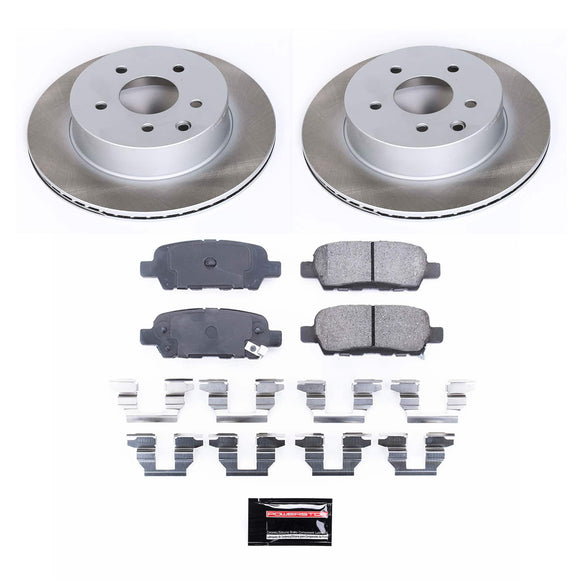 PowerStop Semi-Coated Rotor and Low-Dust Ceramic Brake Pad Kit
