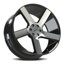 24x9.5 Vision 472 Switchback Gloss Black - Machined Wheel 6x135 ET30 CB87.1