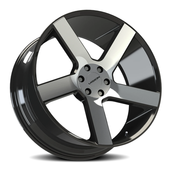 24x9.5 Vision 472 Switchback Gloss Black - Machined Wheel 6x135 ET30 CB87.1