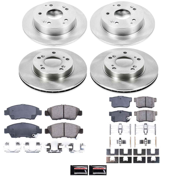 PowerStop OE Stock Replacement Low-Dust Ceramic Brake Pad and Rotor Kit