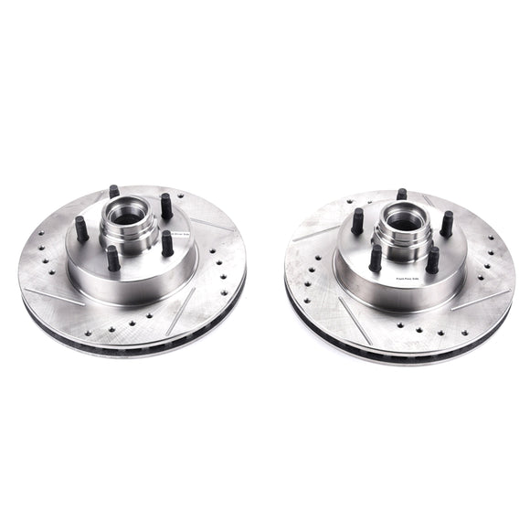 PowerStop Evolution Drilled And Slotted Rotors Pair Front For Ford Ranger